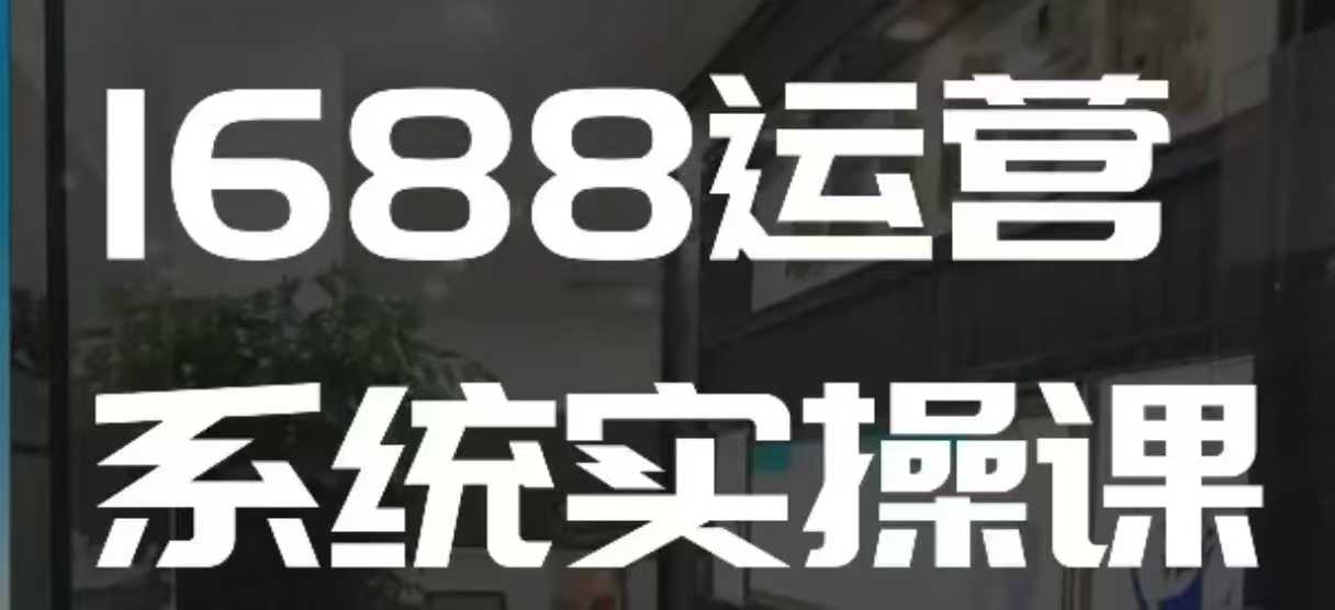 1688高阶运营系统实操课，快速掌握1688店铺运营的核心玩法-多米网络