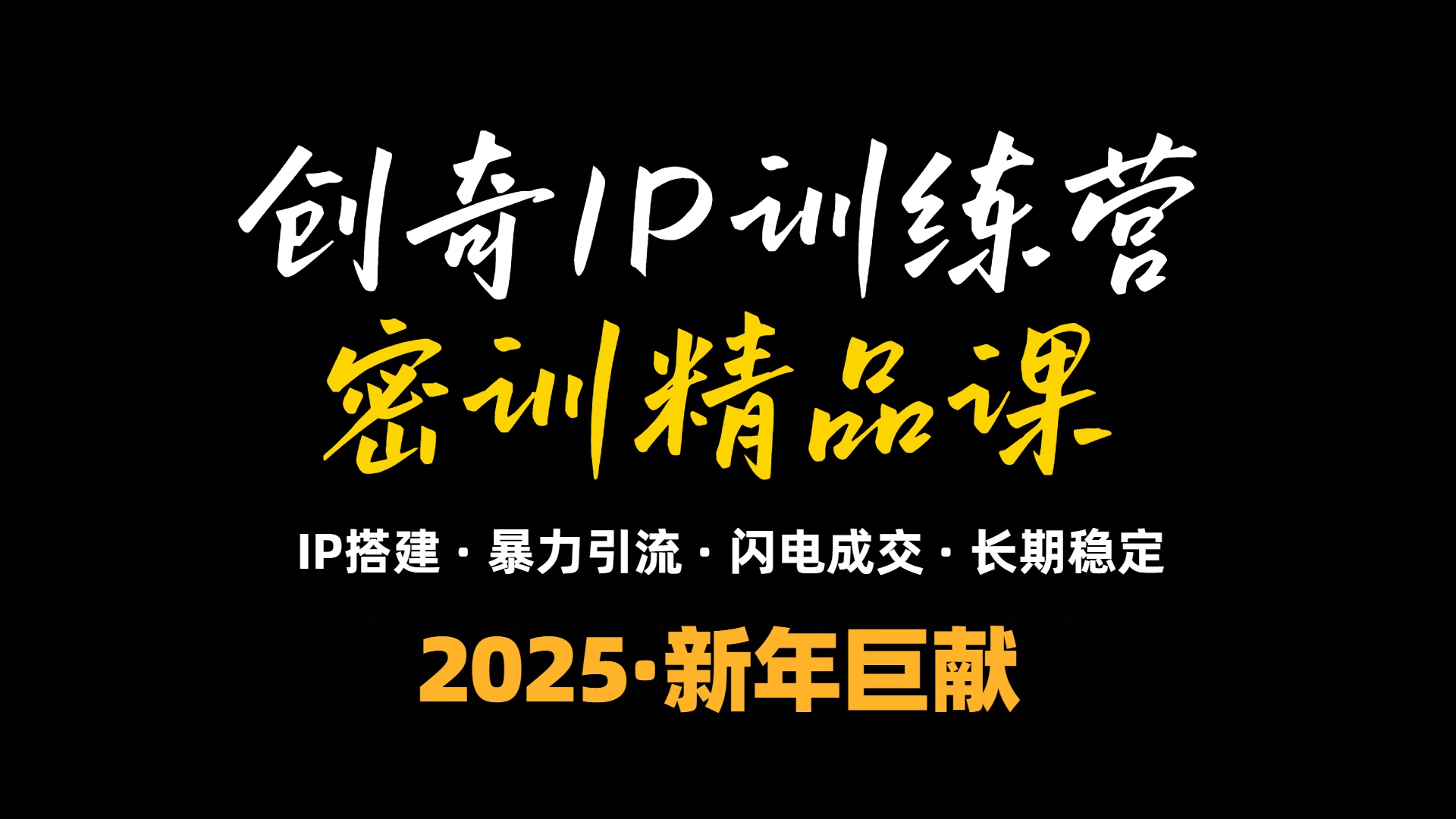 2025年“知识付费IP训练营”小白避坑年赚百万，暴力引流，闪电成交-多米网络