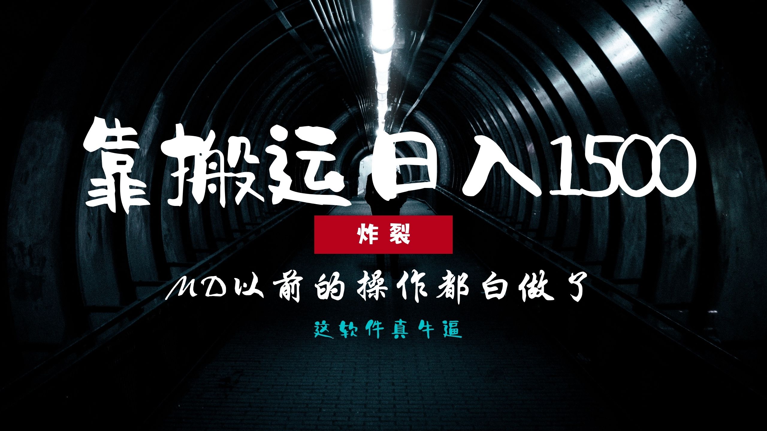 炸裂！0基础搬运也能批量日赚1500+，以前的操作都白做了！-多米网络