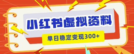 小红书虚拟项目新玩法，私域变现多张，教程+资料-多米网络