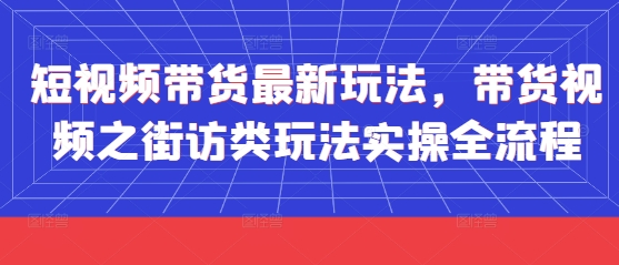 短视频带货最新玩法，带货视频之街访类玩法实操全流程-多米网络