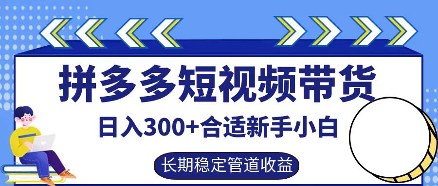拼多多短视频带货日入300+实操落地流程-多米网络
