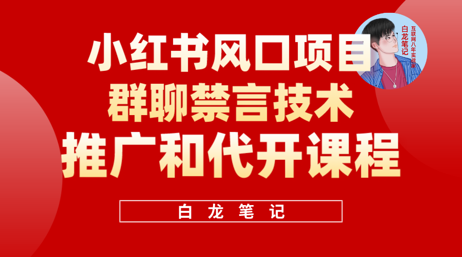 小红书风口项目日入300+，小红书群聊禁言技术代开项目，适合新手操作-多米网络