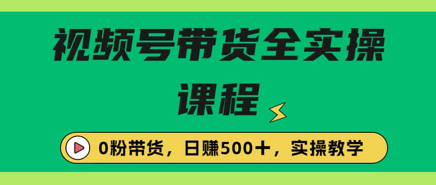 收费1980的视频号带货保姆级全实操教程，0粉带货-多米网络