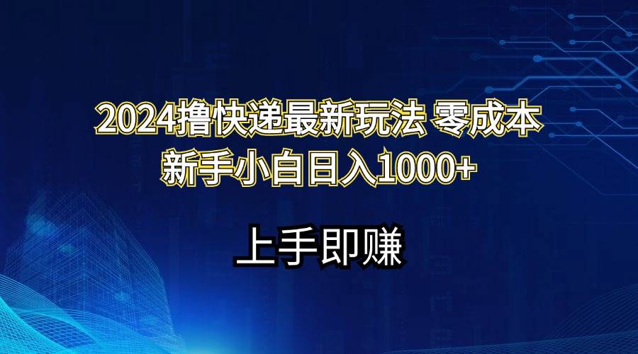 2024撸快递最新玩法零成本新手小白日入1000+-多米网络