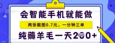 简单截图就能有收益，最适合小白做的副业，日入2张+轻轻松松-多米网络