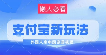 支付宝最新蓝海赛道，搬运外国人来中国旅游视频，制作非常简单，轻松日入几张-多米网络