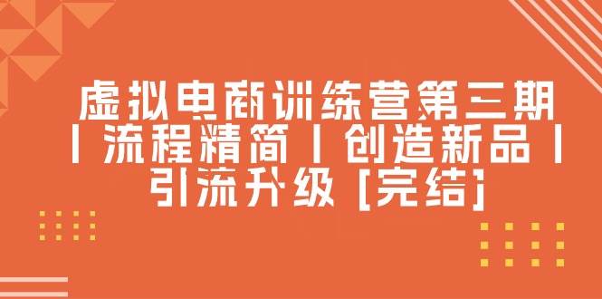 虚拟电商训练营第三期丨流程精简丨创造新品丨引流升级 [完结]-多米网络