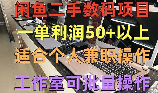 闲鱼二手数码项目，个人副业低保收入，工作室批量放大操作-多米网络