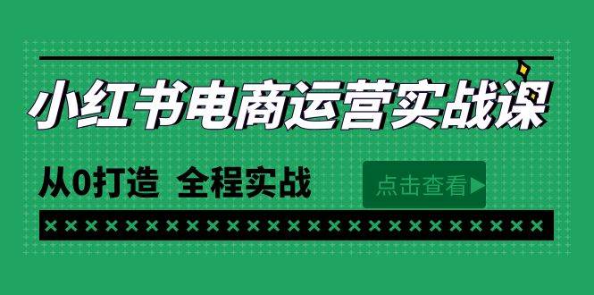 最新小红书·电商运营实战课，从0打造 全程实战（65节视频课）-多米网络