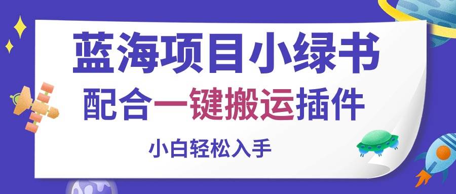 蓝海项目小绿书，配合一键搬运插件，小白轻松入手-多米网络