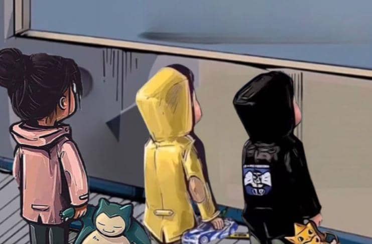 橱窗看车男孩汽车头像制作项目-多米网络