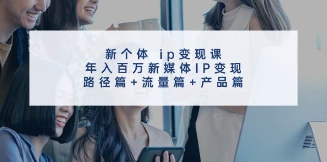 新个体 ip变现课，年入百万新媒体IP变现，路径篇+流量篇+产品篇-多米网络
