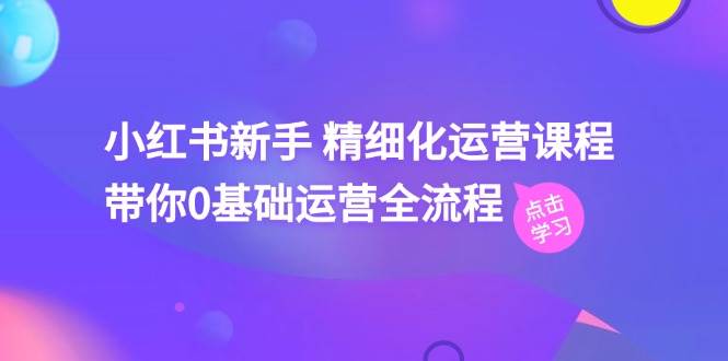 小红书新手 精细化运营课程，带你0基础运营全流程（41节视频课）-多米网络