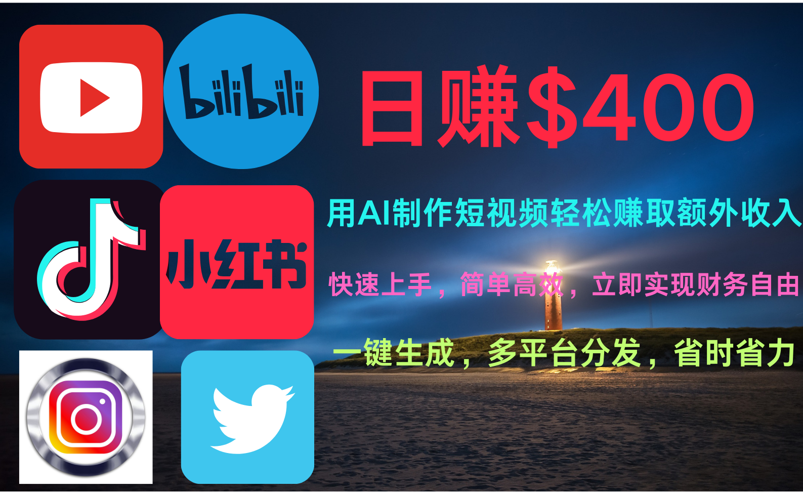 玩转全网视频平台，创造视频就能轻松赚取每天400美金-多米网络