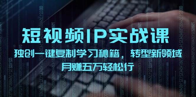 短视频 IP实战课，独创一键复制学习秘籍，转战新领域，月赚五万轻松行-多米网络