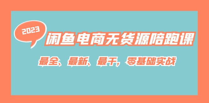 闲鱼电商无货源陪跑课，最全、最新、最干，零基础实战！-多米网络