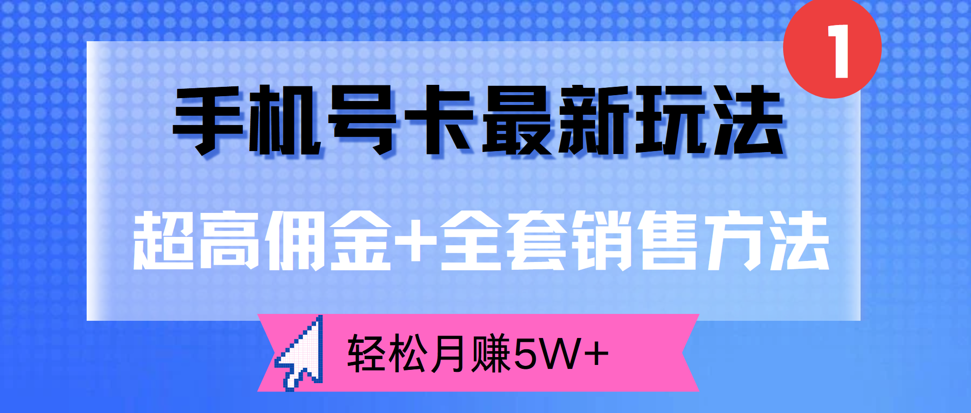 超高佣金+全套销售方法，手机号卡最新玩法，轻松月赚5W+-多米网络
