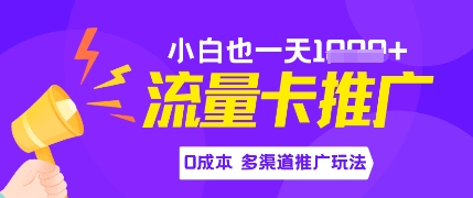 流量卡最新玩法，新手小白也能日入多张，0投资，多渠道推广玩法-多米网络