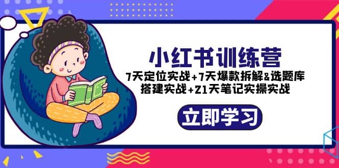 小红书训练营：7天定位实战+7天爆款拆解+选题库搭建实战+21天笔记实操实战-多米网络
