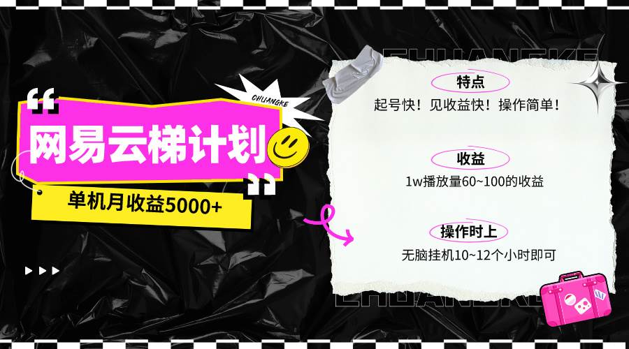 最新网易云梯计划网页版，单机月收益5000+！可放大操作-多米网络
