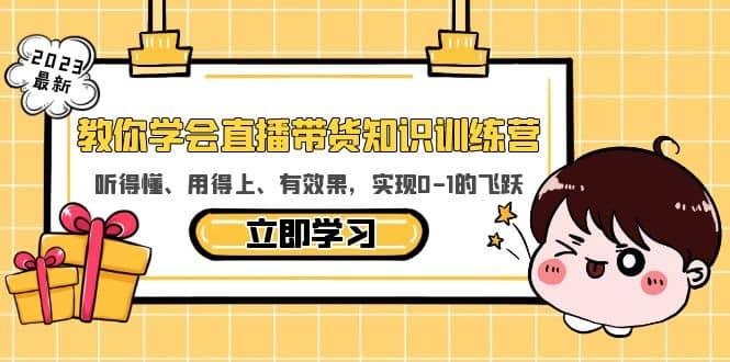 教你学会直播带货知识训练营，听得懂、用得上、有效果，实现0-1的飞跃-多米网络