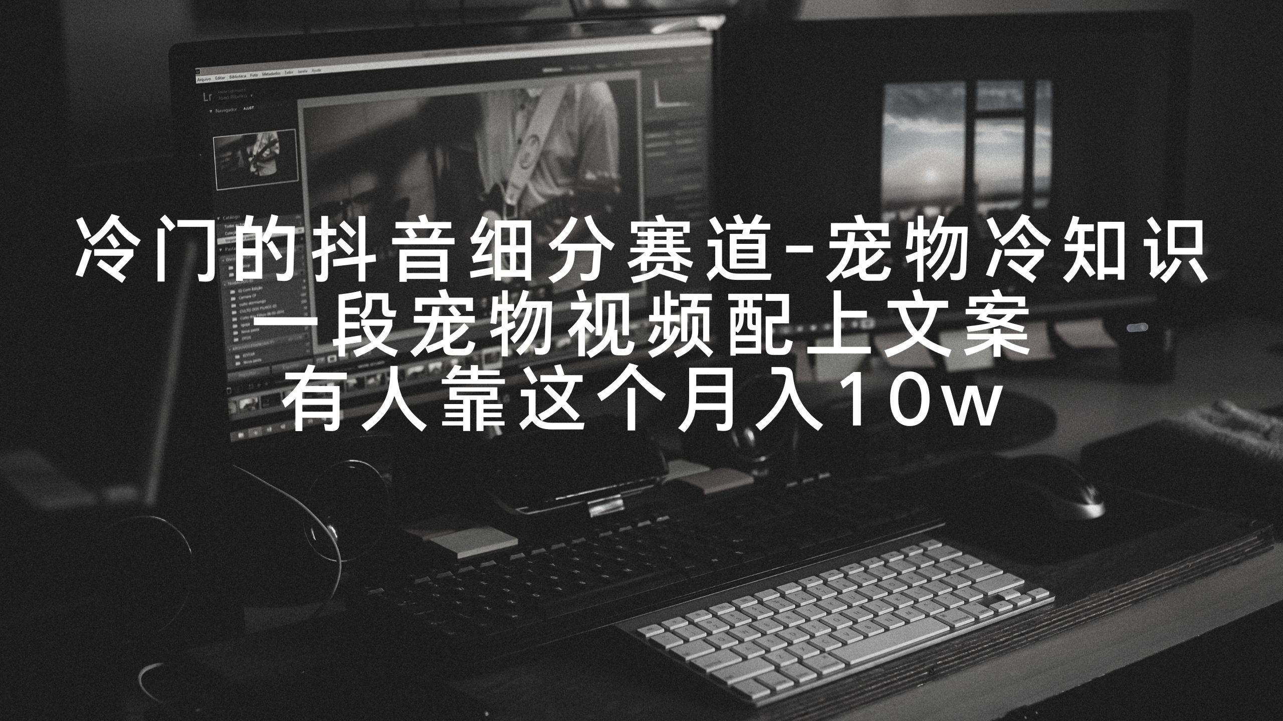 冷门的抖音细分赛道-宠物冷知识，一段宠物视频配上文案，有人靠这个月入10w-多米网络