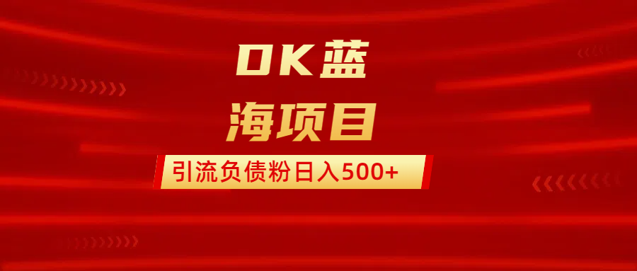 DK蓝海项目 通过，抖音，快手，小红书，引流负债粉日入500+-多米网络