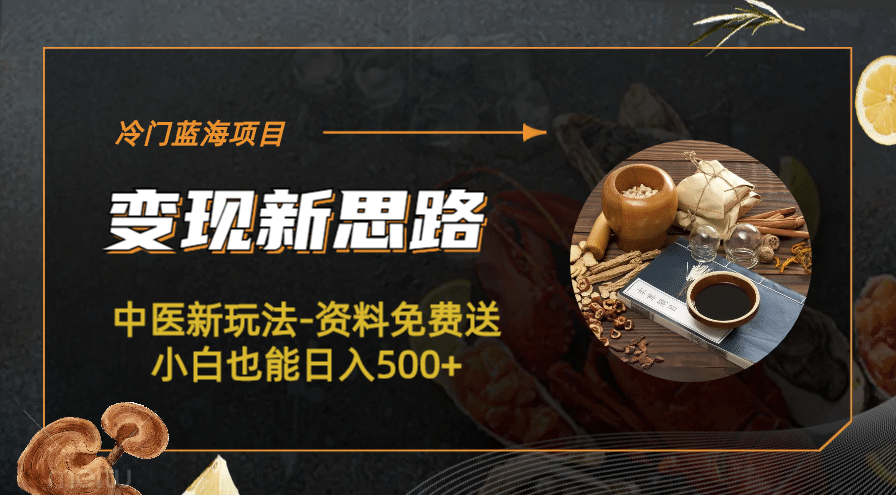 冷门蓝海项目-中医新玩法-冷门蓝海项目-中医新玩法-资料免费送小白也能日入500+500+-多米网络