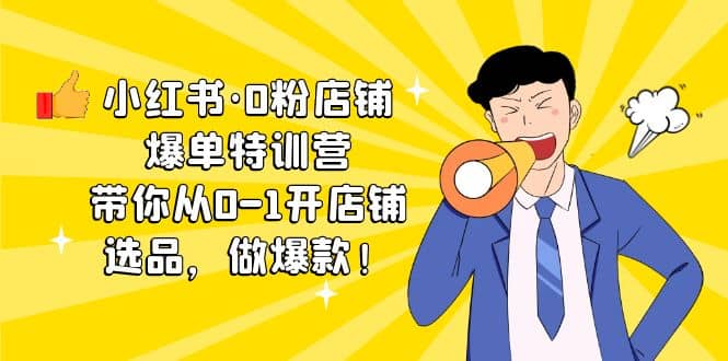 小红书·0粉店铺爆单特训营 带你从0-1开店铺，选品，做爆款（课程+工具包）-多米网络