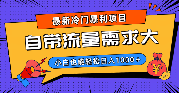 最新冷门暴利项目，自带流量需求大，小白也能轻松日入1000+-多米网络