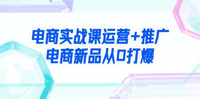 电商实战课运营+推广，电商新品从0打爆（99节视频课）-多米网络