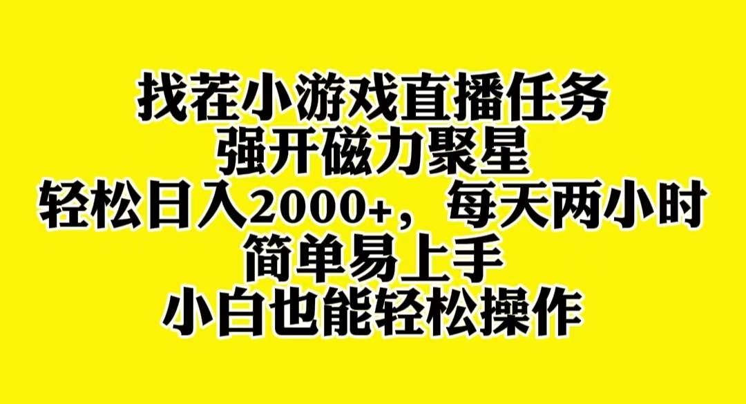 找茬小游戏直播，强开磁力聚星，轻松日入2000+，小白也能轻松上手-多米网络