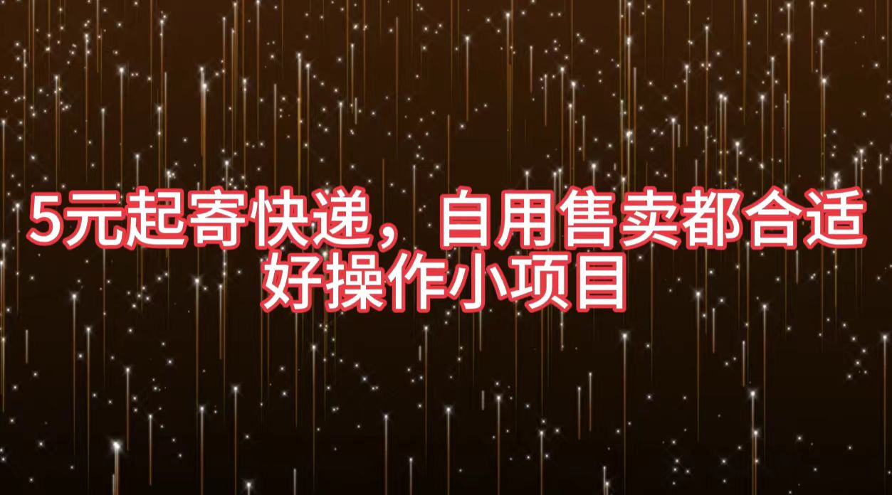 5元起寄快递，自用售卖都合适，好操作小项目-多米网络