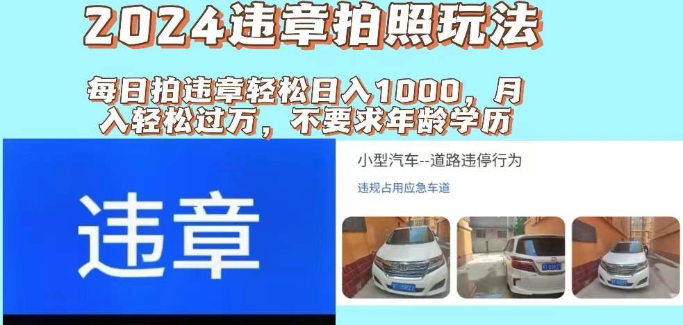 2024违章拍照新玩法，推广躺赚+拍照赚钱双模式，日入1000+-多米网络