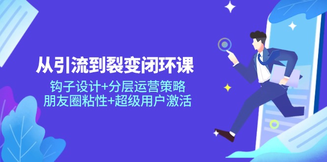 从引流到裂变闭环课：钩子设计+分层运营策略，朋友圈粘性+超级用户激活-多米网络
