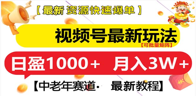 视频号独家玩法，老年养生赛道，无脑搬运爆款视频，日入1000+-多米网络