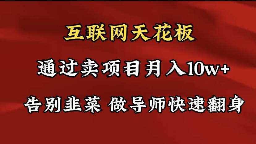 导师训练营互联网的天花板，让你告别韭菜，通过卖项目月入10w+，一定要…-多米网络