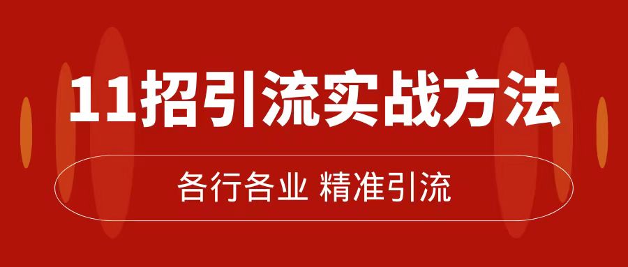 精准引流术：11招引流实战方法，让你私域流量加到爆（11节课完整版）-多米网络