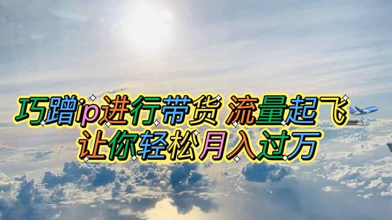 巧蹭ip进行带货，流量起飞，让你轻松月入过万-多米网络