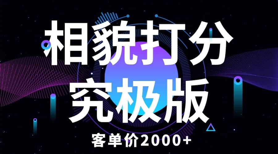 相貌打分究极版，客单价2000+纯新手小白就可操作的项目-多米网络