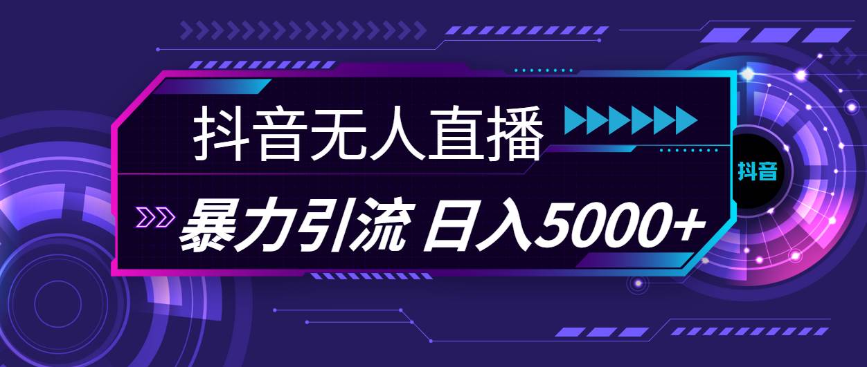 抖音无人直播，暴利引流，日入5000+-多米网络