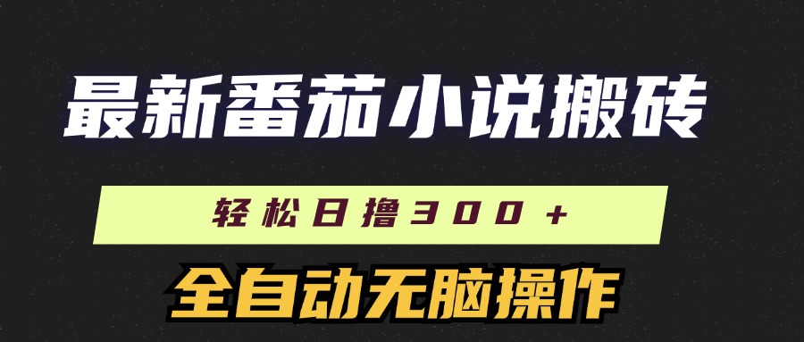 最新番茄小说搬砖，日撸300＋！全自动操作，可矩阵放大！-多米网络