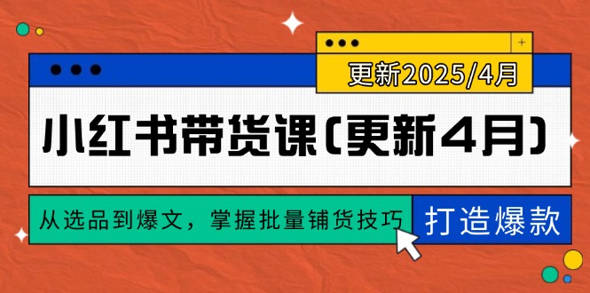 小红书带货课(更新4月-多米网络