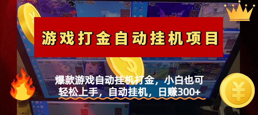 爆款游戏自动挂机打金，小白也可轻松上手，自动挂机，日赚300+-多米网络