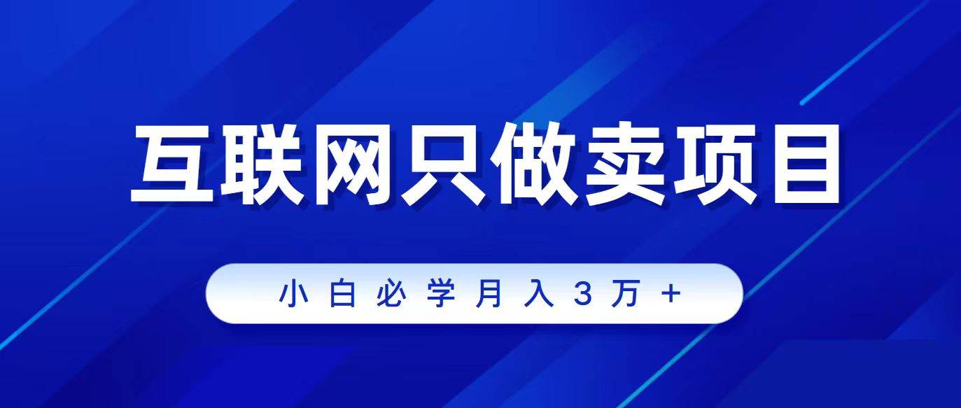 互联网的尽头就是卖项目，被割过韭菜的兄弟们必看！轻松月入三万以上！-多米网络
