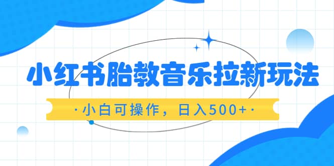 小红书胎教音乐拉新玩法，小白可操作，日入500+（资料已打包）-多米网络