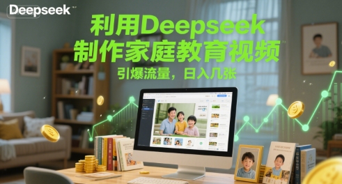 利用Deepseek制作家庭教育视频，引爆流量，日入几张-多米网络