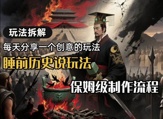 玩法拆解睡前历史说玩法，保姆级制作流程-多米网络