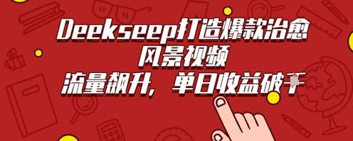 Deekseep制作治愈风景视频爆火出圈，单日收益几张，流量持续飙升-米创网